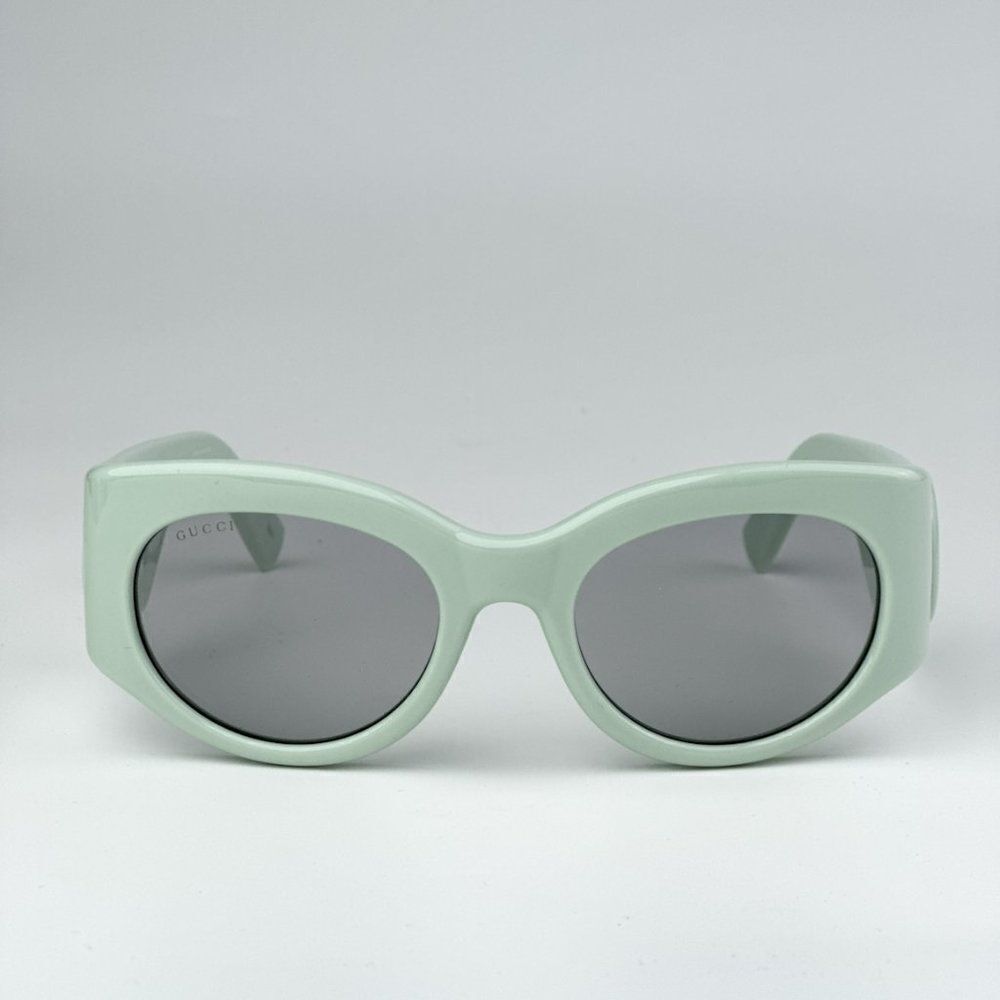 NEW Gucci GG1544S 003 Green Grey Unisex Oval Sunglasses GG 1544S
